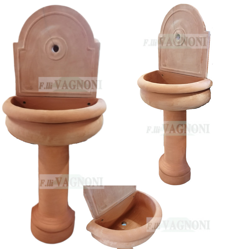 FONTANA IN TERRACOTTA A PARETE CM. 130 ZAH